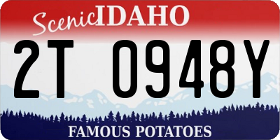 ID license plate 2T0948Y