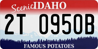ID license plate 2T0950B