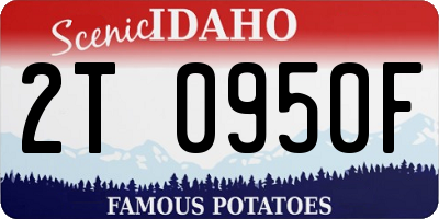 ID license plate 2T0950F