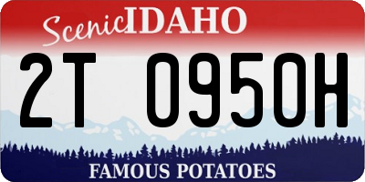 ID license plate 2T0950H