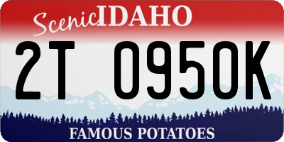 ID license plate 2T0950K