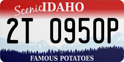 ID license plate 2T0950P