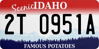 ID license plate 2T0951A