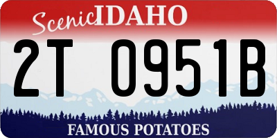 ID license plate 2T0951B