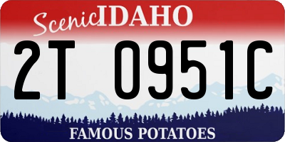 ID license plate 2T0951C