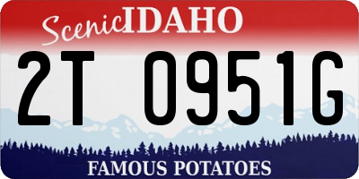 ID license plate 2T0951G