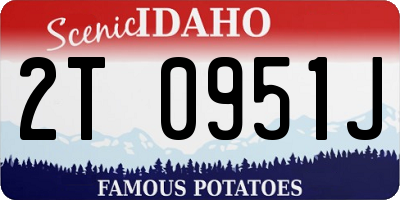 ID license plate 2T0951J