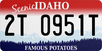 ID license plate 2T0951T