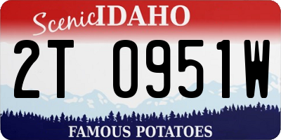 ID license plate 2T0951W