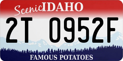 ID license plate 2T0952F