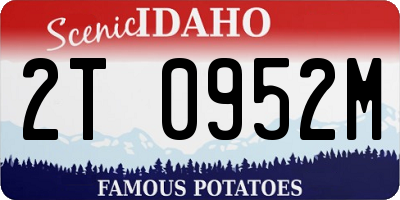 ID license plate 2T0952M