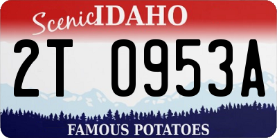 ID license plate 2T0953A
