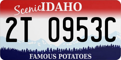 ID license plate 2T0953C