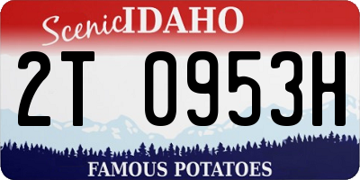 ID license plate 2T0953H
