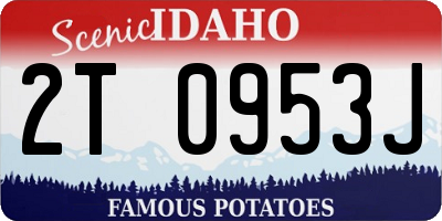 ID license plate 2T0953J