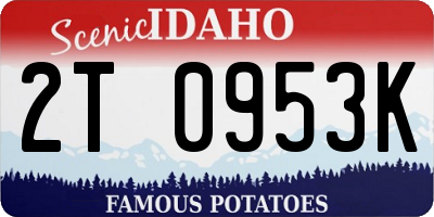 ID license plate 2T0953K