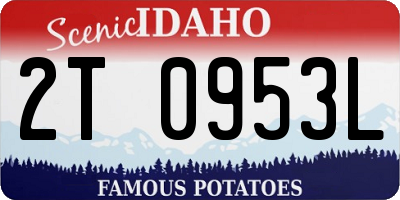 ID license plate 2T0953L