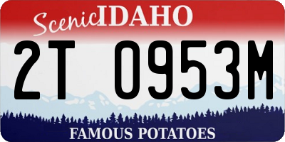 ID license plate 2T0953M
