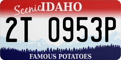 ID license plate 2T0953P