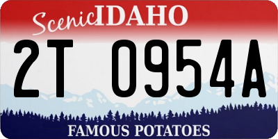 ID license plate 2T0954A