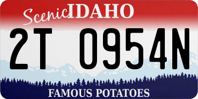 ID license plate 2T0954N