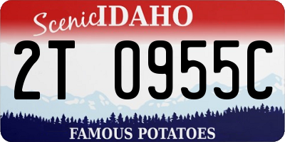 ID license plate 2T0955C