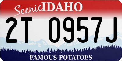ID license plate 2T0957J