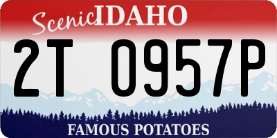 ID license plate 2T0957P