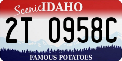 ID license plate 2T0958C