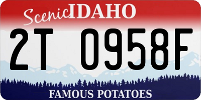ID license plate 2T0958F