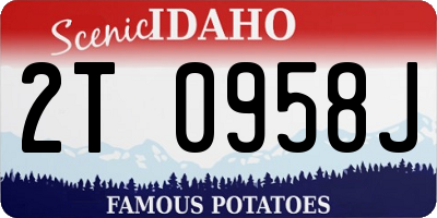 ID license plate 2T0958J