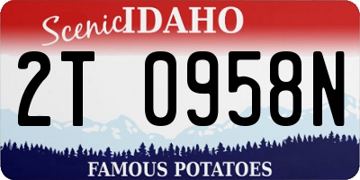 ID license plate 2T0958N