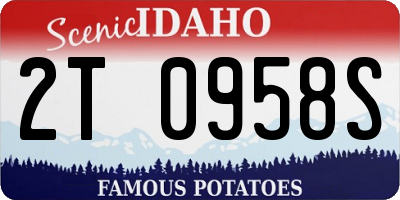 ID license plate 2T0958S
