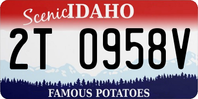 ID license plate 2T0958V