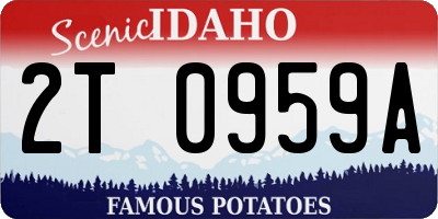 ID license plate 2T0959A