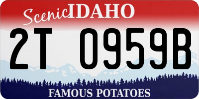 ID license plate 2T0959B