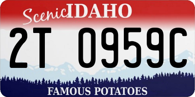 ID license plate 2T0959C
