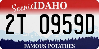 ID license plate 2T0959D