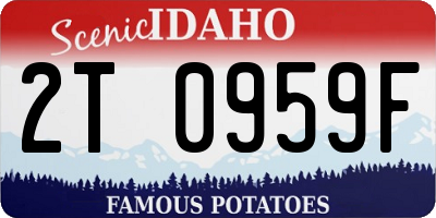 ID license plate 2T0959F