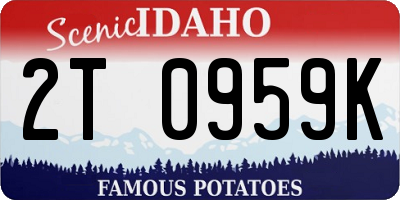 ID license plate 2T0959K