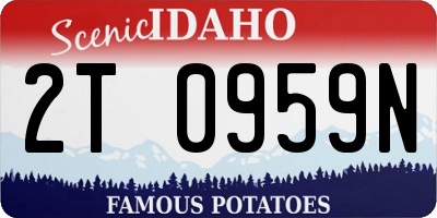 ID license plate 2T0959N