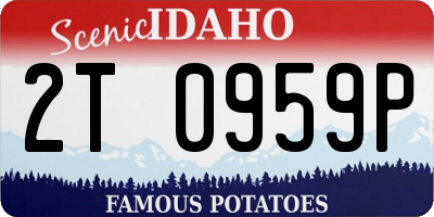 ID license plate 2T0959P