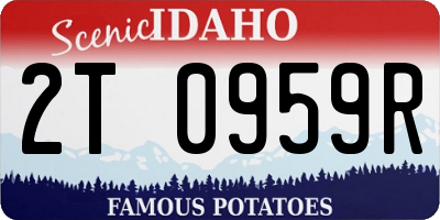 ID license plate 2T0959R