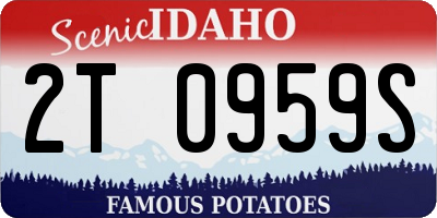 ID license plate 2T0959S