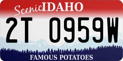 ID license plate 2T0959W