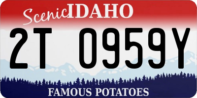 ID license plate 2T0959Y