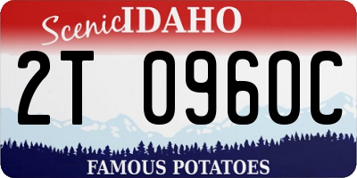 ID license plate 2T0960C