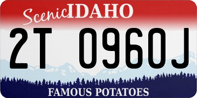 ID license plate 2T0960J