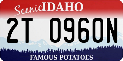 ID license plate 2T0960N