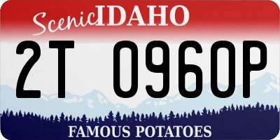 ID license plate 2T0960P